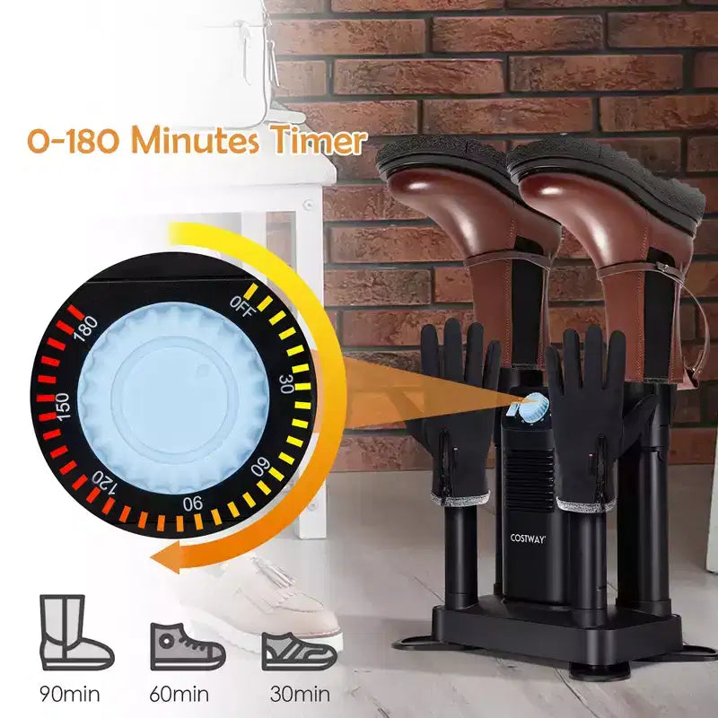 Electric Shoe Boot Dryer 4 Shoes W/ 180 Mins Timer