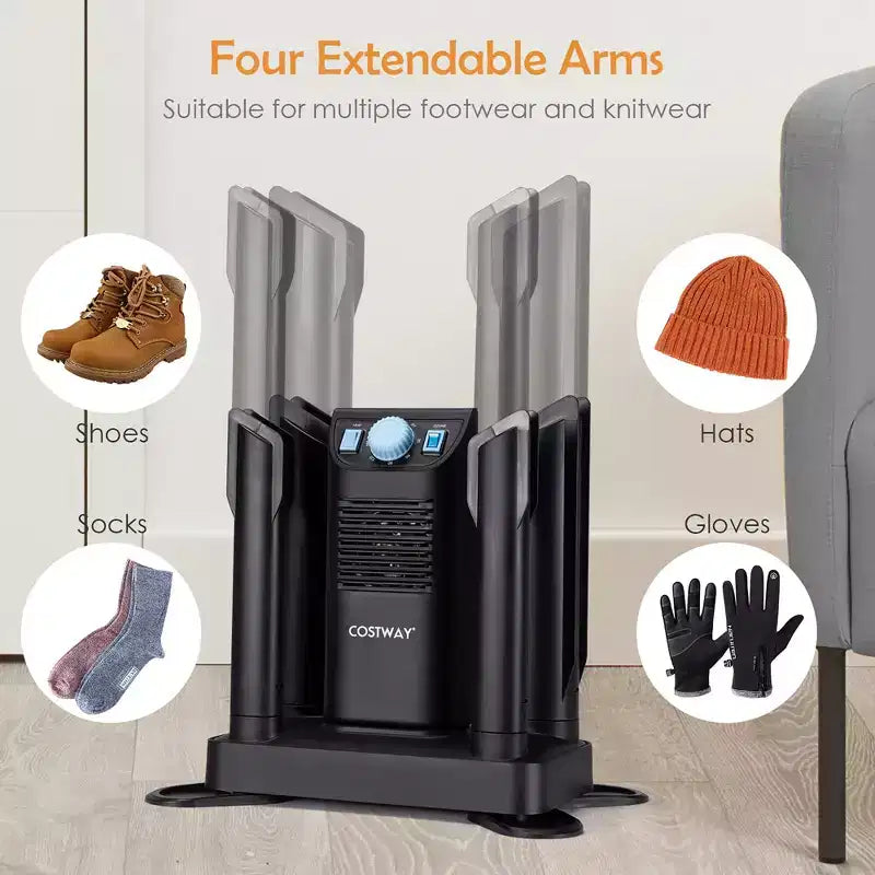 Electric Shoe Boot Dryer 4 Shoes W/ 180 Mins Timer